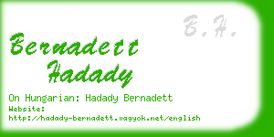 bernadett hadady business card